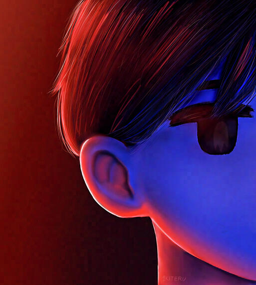 Render, 2 light sources